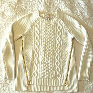 Michael Kors Cream/White Sweater size L